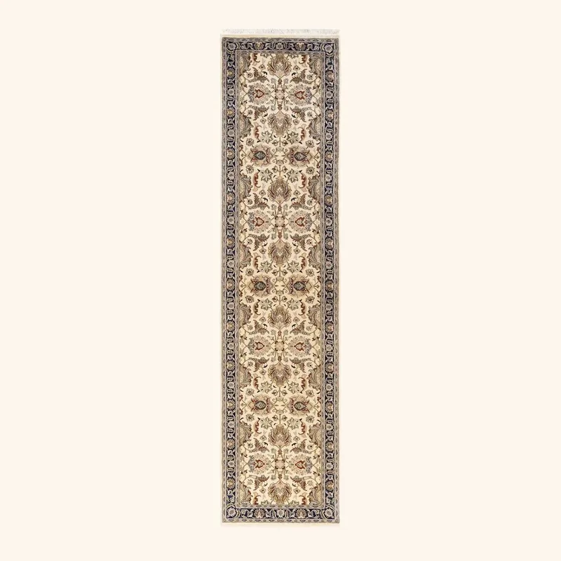 Beige Traditional Wool Runner - 2'6" x 10'7"