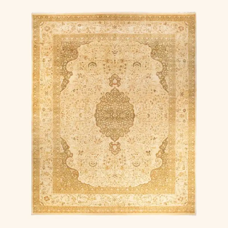 Beige Traditional Wool Rug - 12'1" x 15'4"