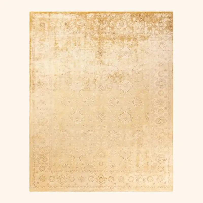 Beige Transitional Wool Rug - 8' x 10'
