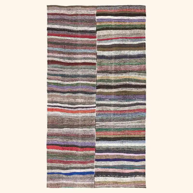 Vintage Flatweave Wool Rug - 7'8" x 14'6"