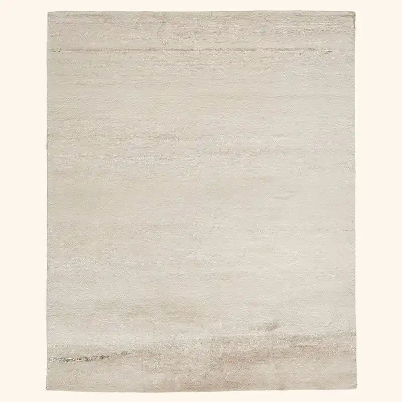 White Textured Wool Rug - 8' x 10'