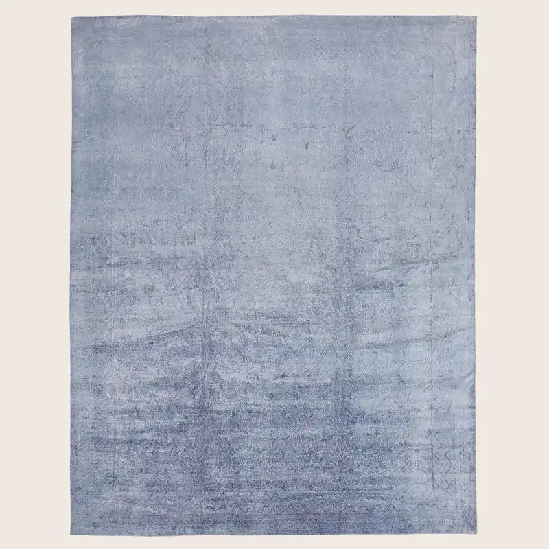 Blue Transitional Wool Blend Rug - 12' x 15'