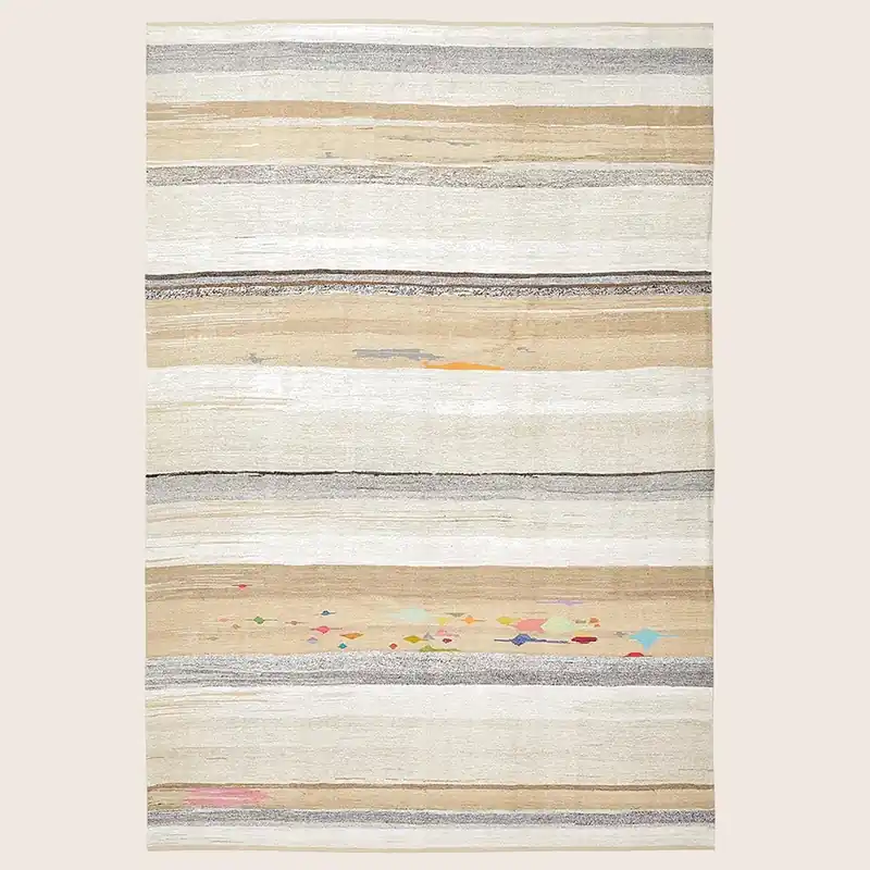 Beige Flatweave Hemp Rug - 9'11" x 14'2"