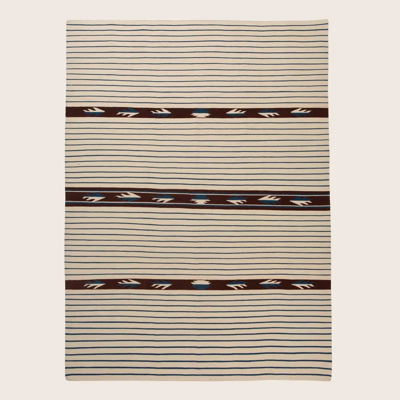 Ivory Traditional Tibetan Wool Rug - 8'4" x 11'6"