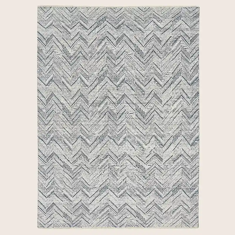 Grey Transitional Wool Blend Rug - 9' x 12'