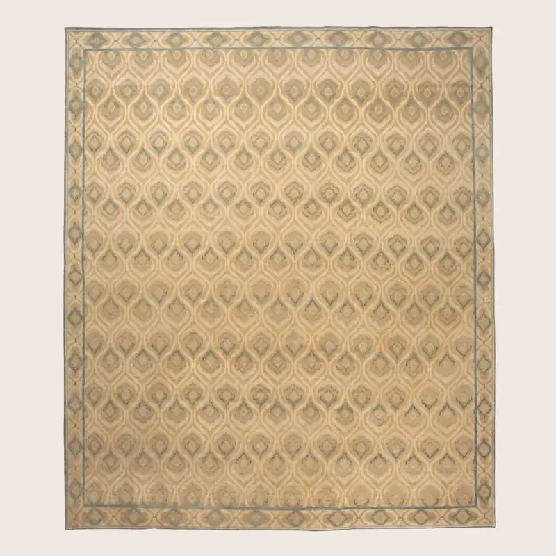 Beige Flatweave Silk Rug - 15' x 17'