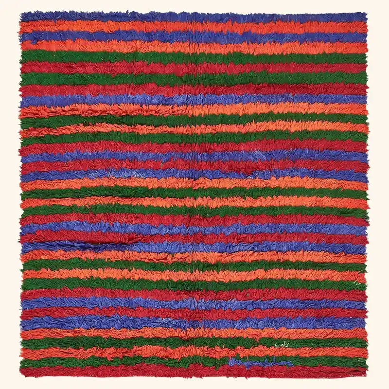 Vintage Traditional Wool Kilim - 6' x 6'6"