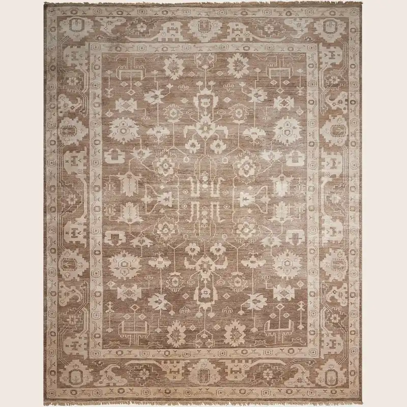 Beige & Brown Essentials Traditional Cotton Blend Rug - Nourison Industries, Inc.
