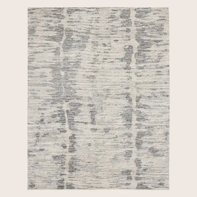 Cream Charcoal Essentials Ribbed Wool Blend Rug - Nourison Industries, Inc.