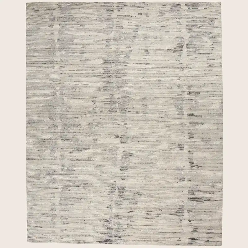 Ivory Slate Essentials Ribbed Wool Blend Rug - Nourison Industries, Inc.