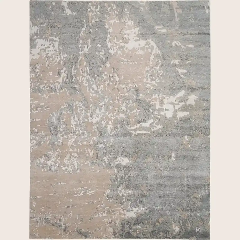 Beige Essentials Abstract Modern Wool Blend Rug - Nourison Industries, Inc.