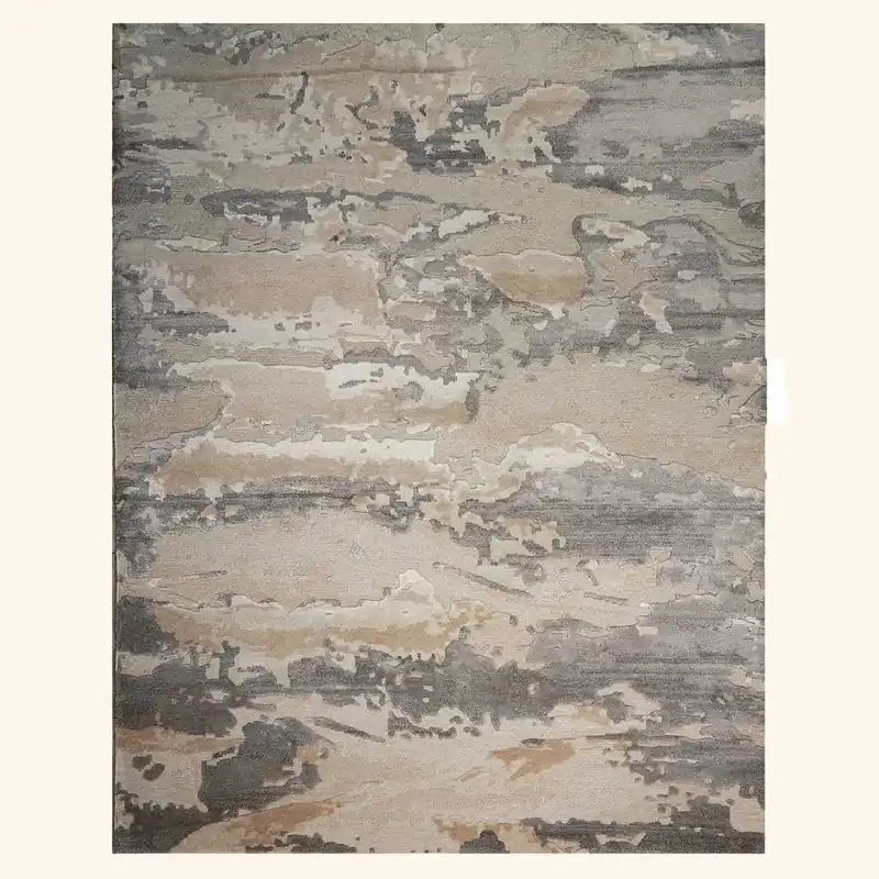 Beige & Brown Essentials Modern Wool Blend Rug - Nourison Industries, Inc.