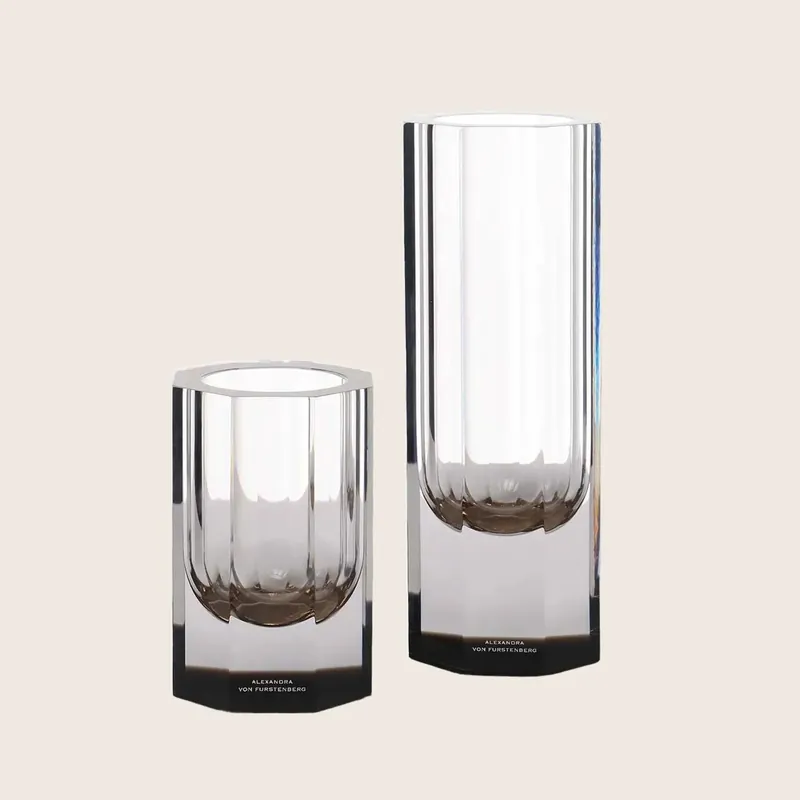 Clear Bronze Bolt Vase - Alexandra Von Furstenberg (Drop Ship)