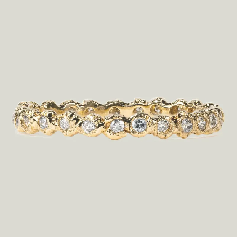 Diamond Loop Eternity Band Ring - Danielle Jessie Welmond (Drop Ship)
