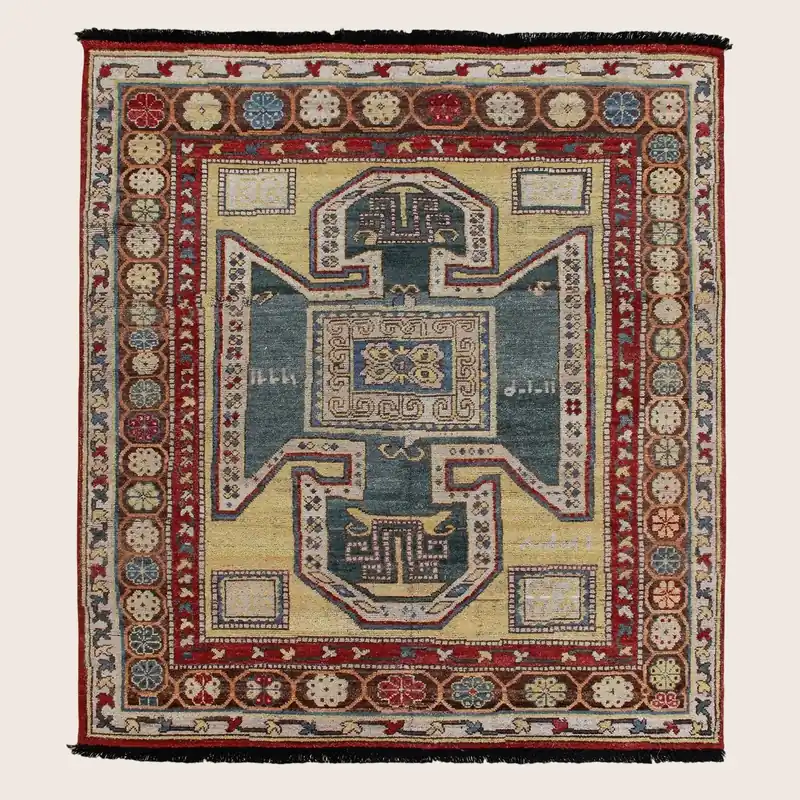Multicolored Traditional Wool Rug - 5'4" x 6'6"