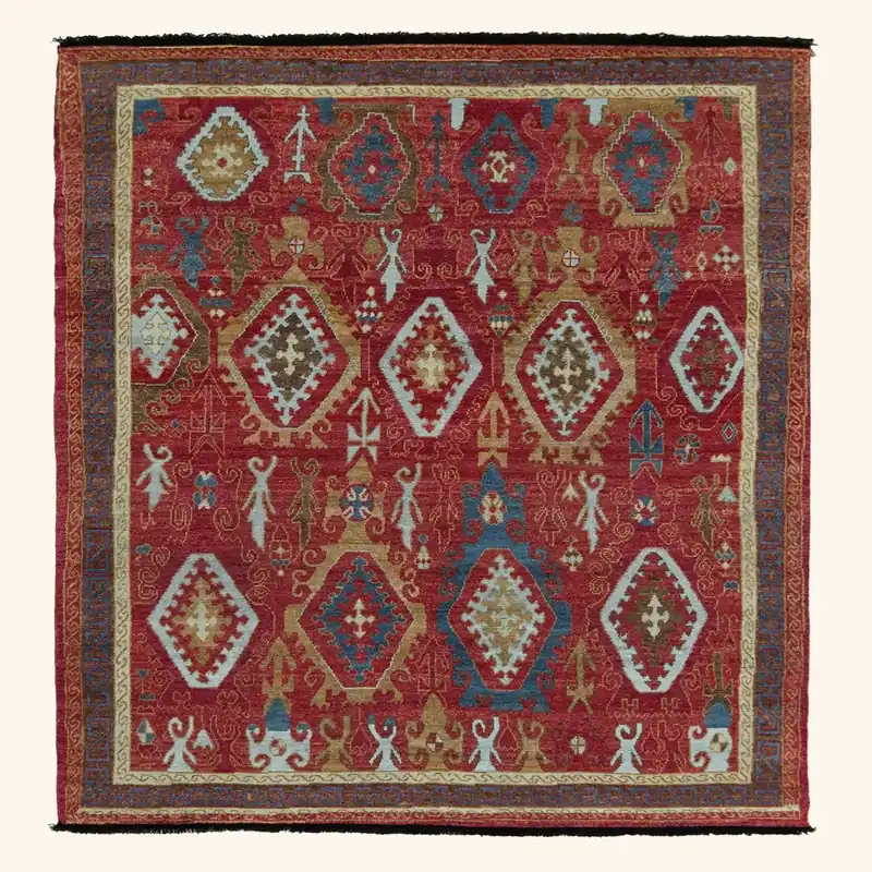 Hand-Knotted Rug - 6'2"x8'3"
