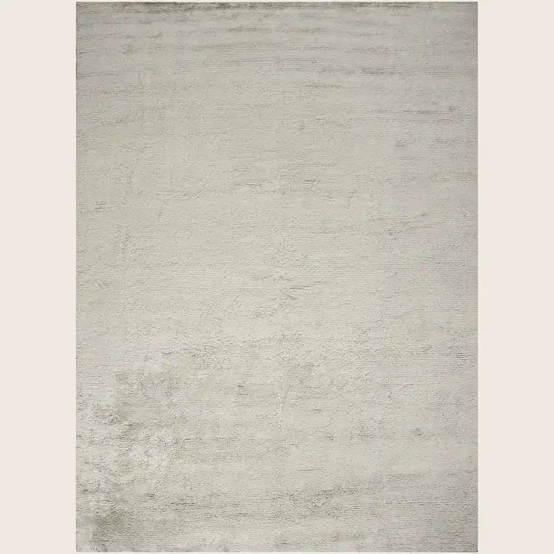 Grey Modern Wool Solid Rug - 10'1" x 14'
