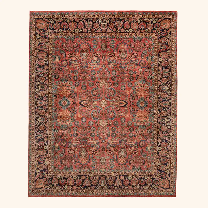 Red Traditional Wool Rug - 8' x 10'