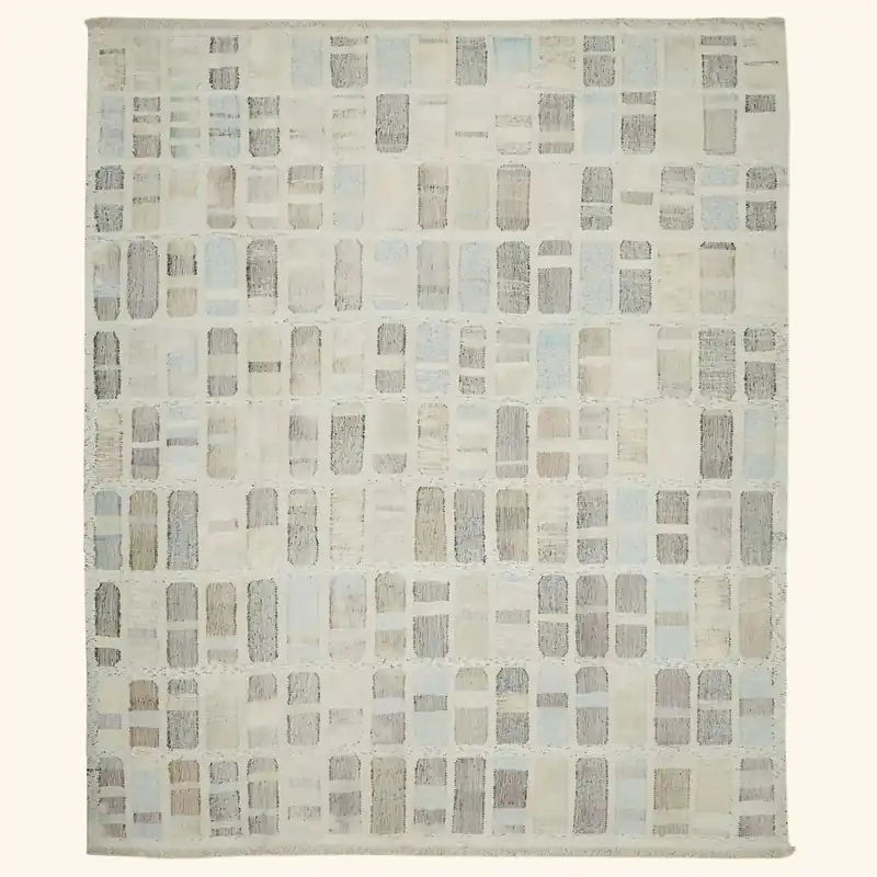 Beige Flatweave Wool Cotton Blend Rug - 13'2" x 15'8"