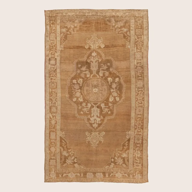 Beige Traditional Wool Rug - 6'1" x 12'3"