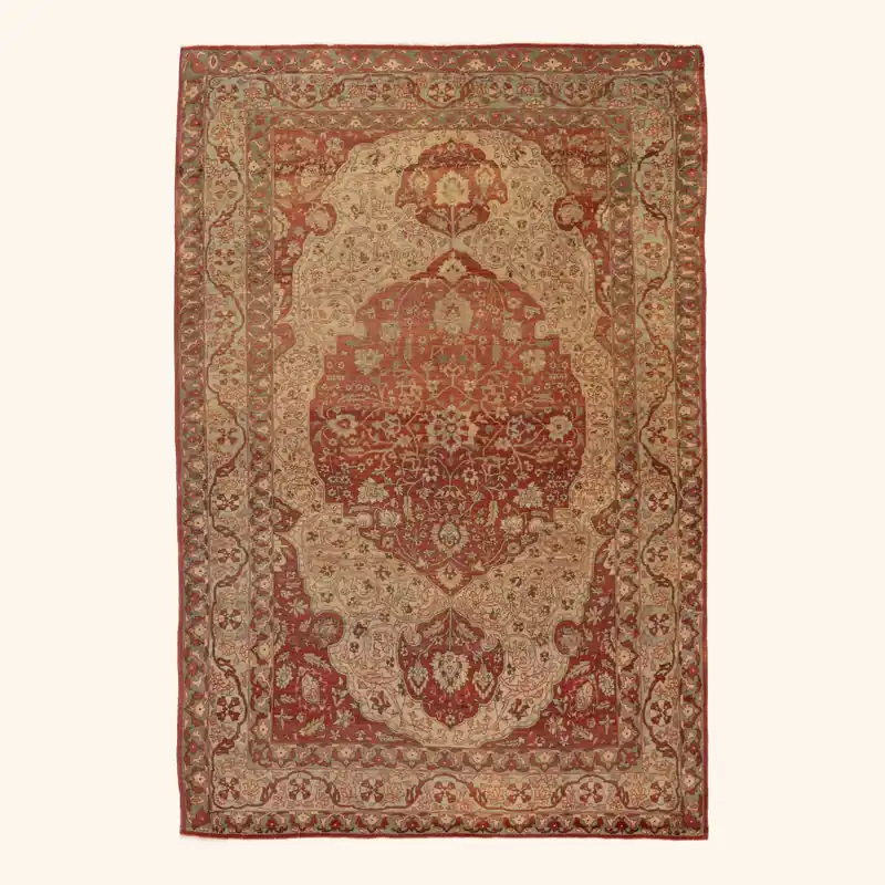 Red Traditional Wool Persian Rug - 4'4" x 6'6"