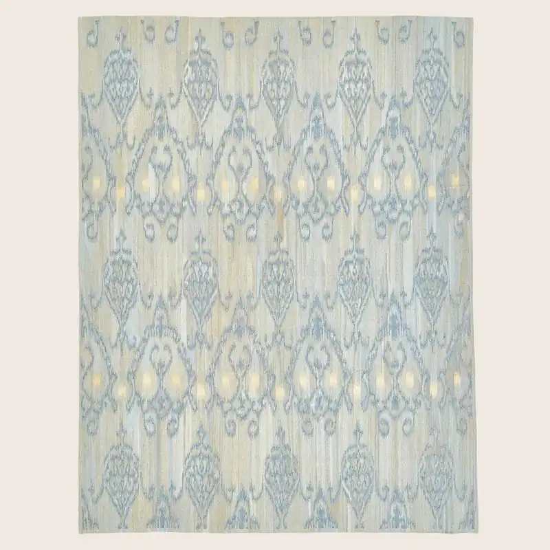 Blue Flatweave Wool Rug - 9' x 12'