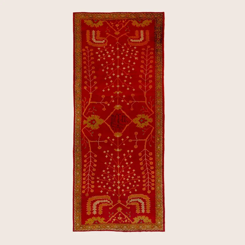 Red Traditional Wool Rug - 6'2" x 15'7"