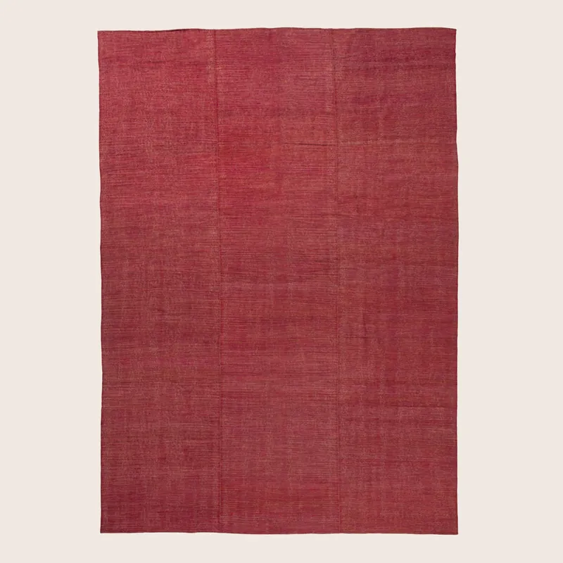 Red Flatweave Wool Persian Rug - 10'2" x 14'