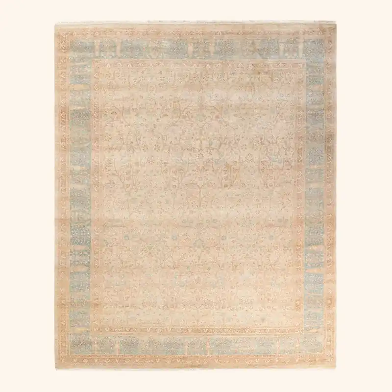 Yellow Traditional Wool Rug - 8'1" x 9'9"