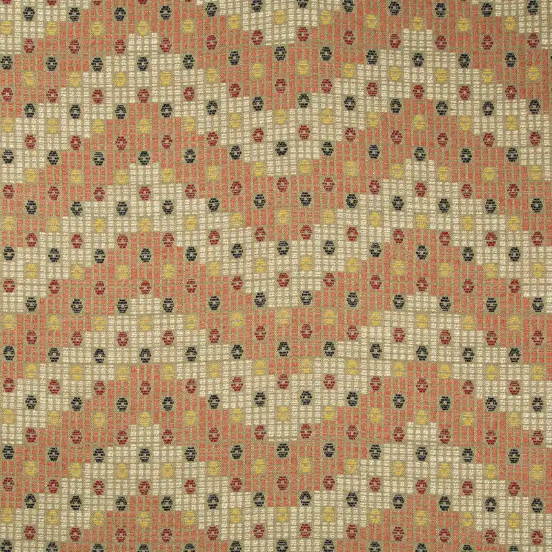 Beige and Multi Jacquard Fabric - Kravet