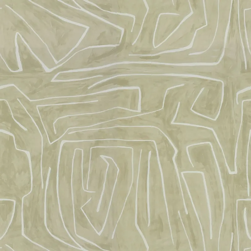 Beige and Ivory Printed Fabric - Kravet