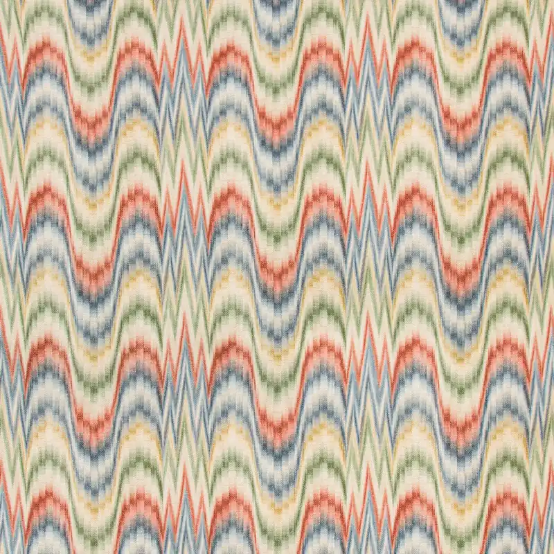 Brick and Pool Wave Printed Fabric - Kravet