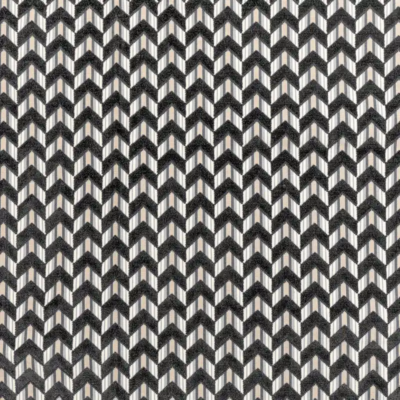 Charcoal Arrow Velvet Fabric - Kravet