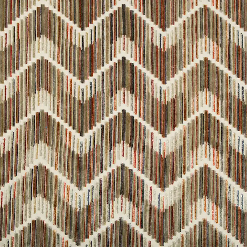 Amber Zig Zag Velvet Fabric - Kravet