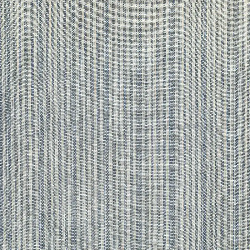 Blue and Beige Sheer Linen Fabric - Kravet