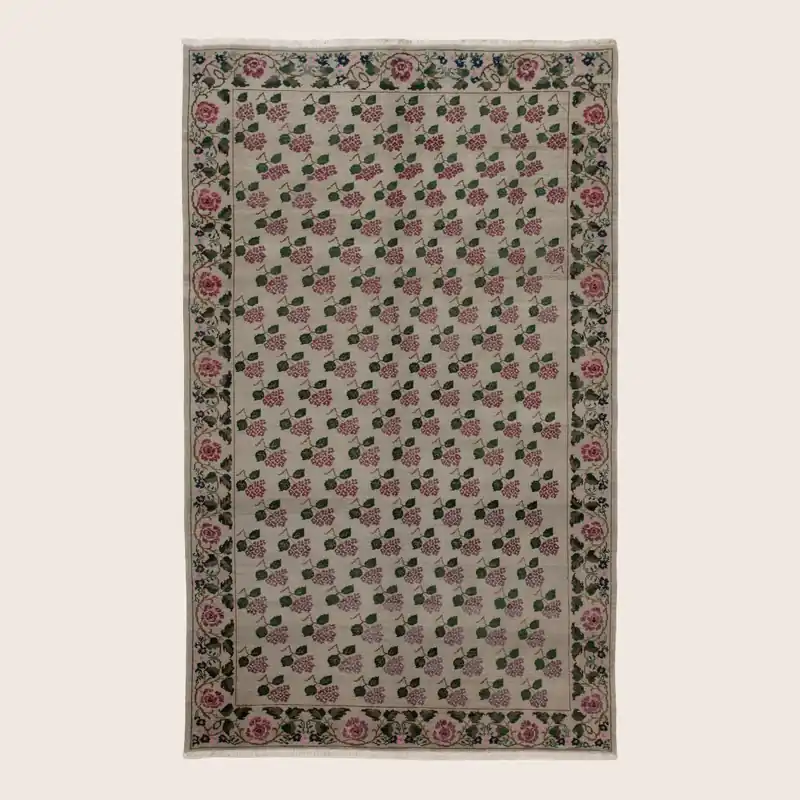 Grey Turkish Wool Rug - 6'5" x 11'2"
