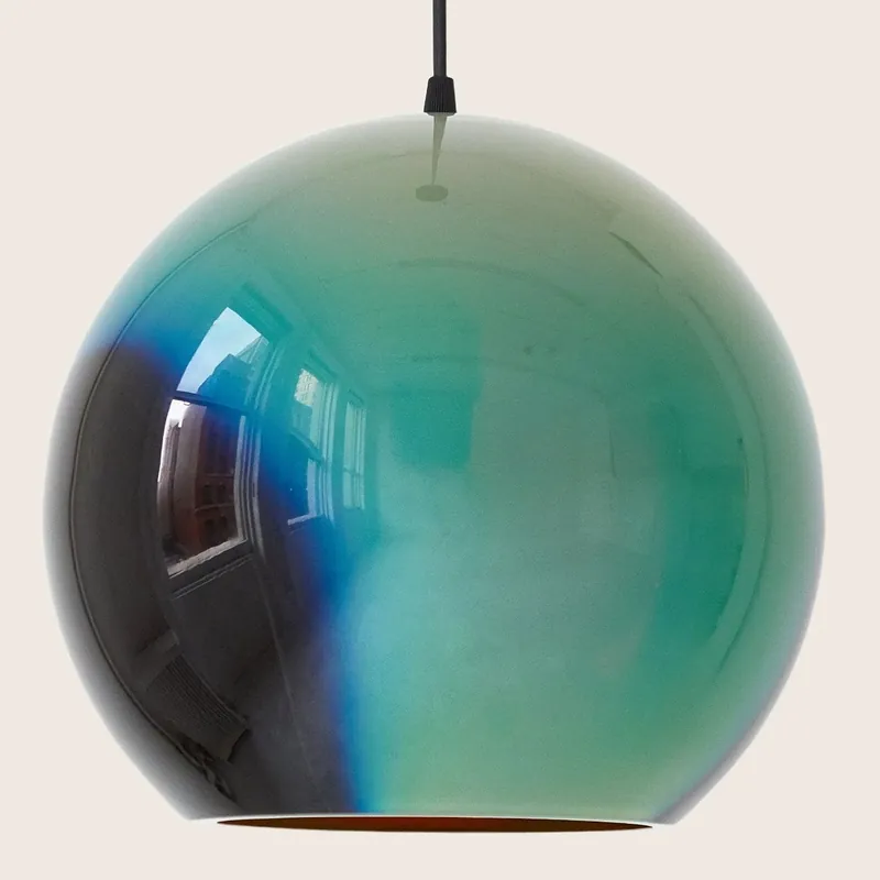 Black Iris Globe Pendant Lamp - Tsunami Glassworks, Inc.