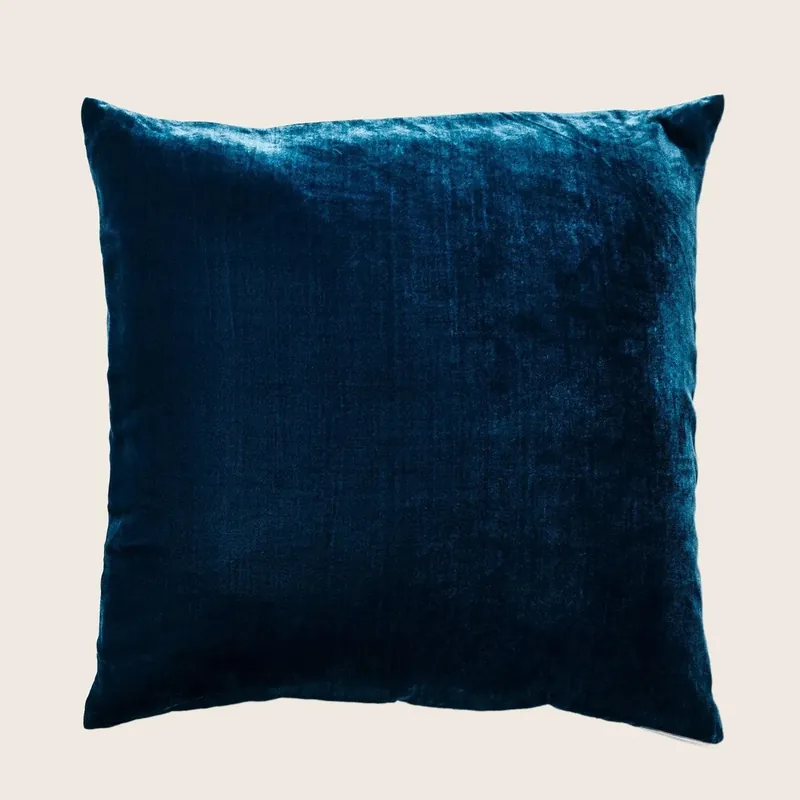 Solid Velvet Pillow New Teal - Aviva Stanoff