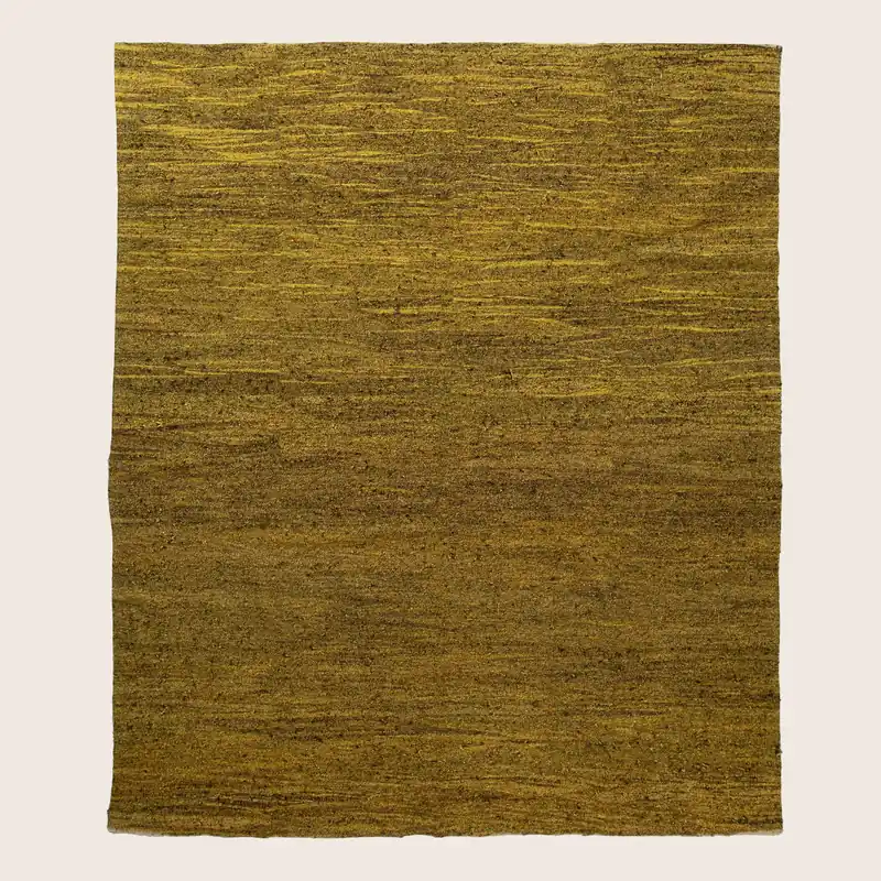 Yellow Flatweave Wool Rug - 8'8" x 10'2"