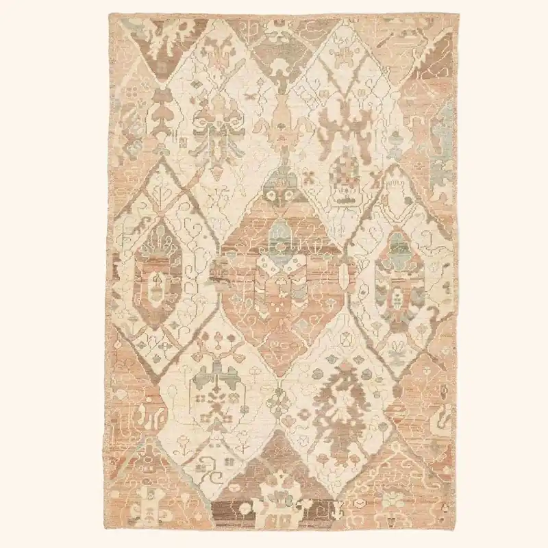 Beige Traditional Wool Rug - 8'3" x 12'1"