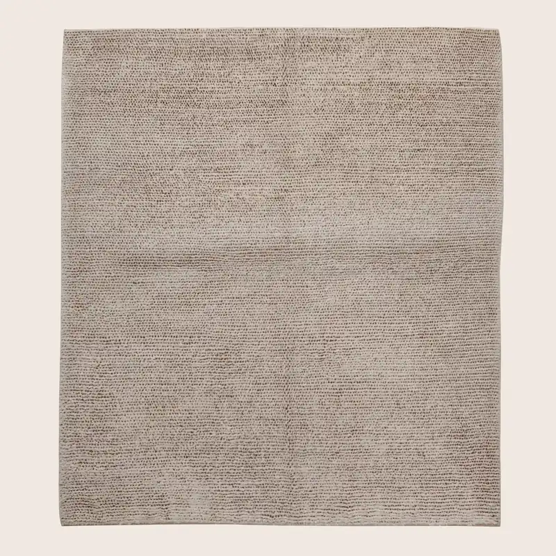 Brown Modern Wool Rug - 4'11" x 5'