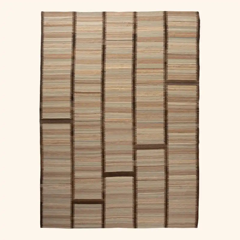 Multi Turkish Flatweave Wool Rug - 9'9" x 12'10"