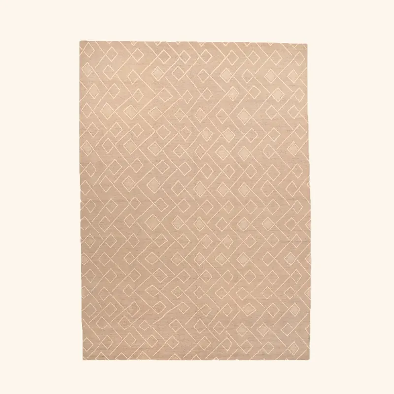 Beige Modern Linen Rug - 10'3" x 13'8"