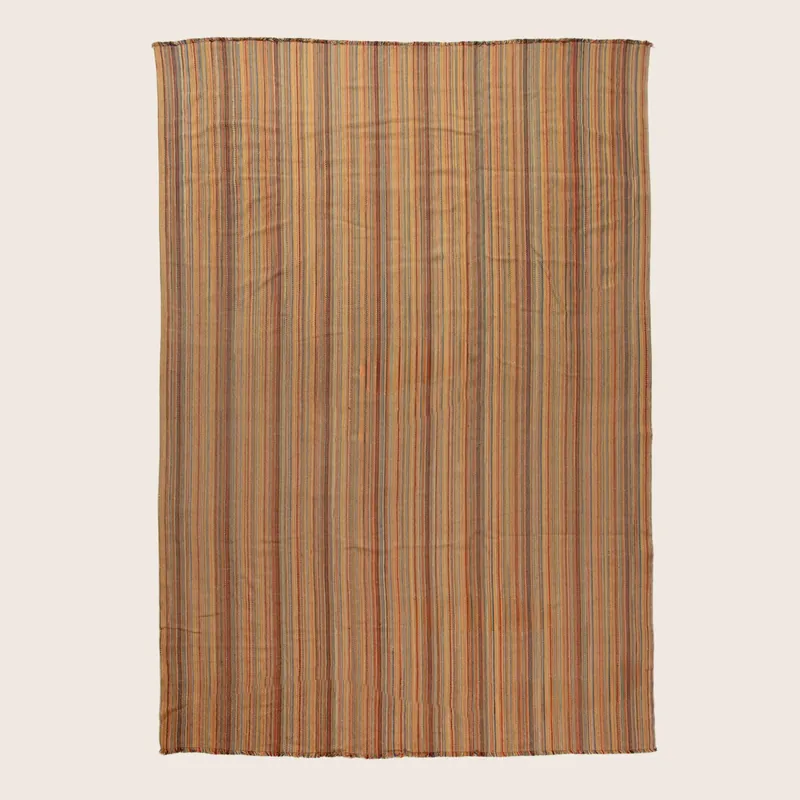 Multicolored Flatweave Wool Rug - 12' x 16'