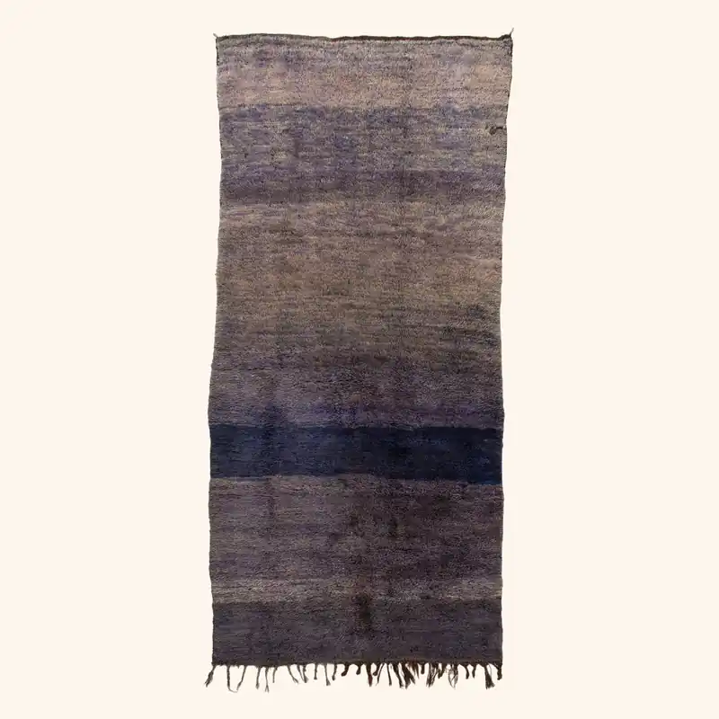 Purple Moroccan Wool Rug - 5'9" x 12'4"