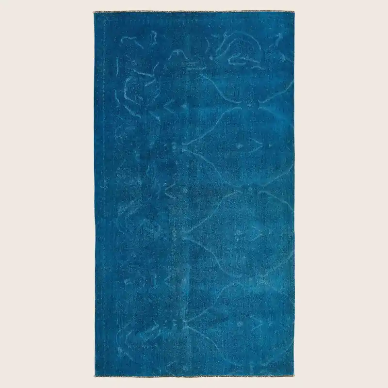 Blue Samsara Wool Rug - 4'11" x 9'2"