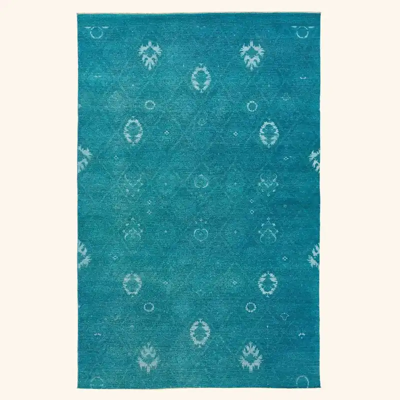 Blue Samsara Wool Rug - 5'7" x 8'8"