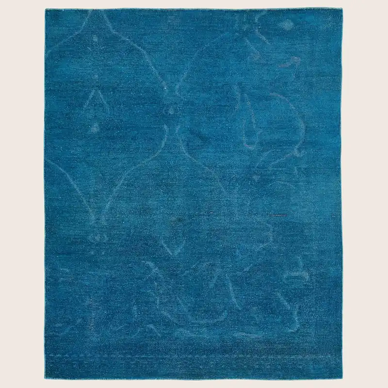 Blue Samsara Wool Rug - 4'5" x 5'5"