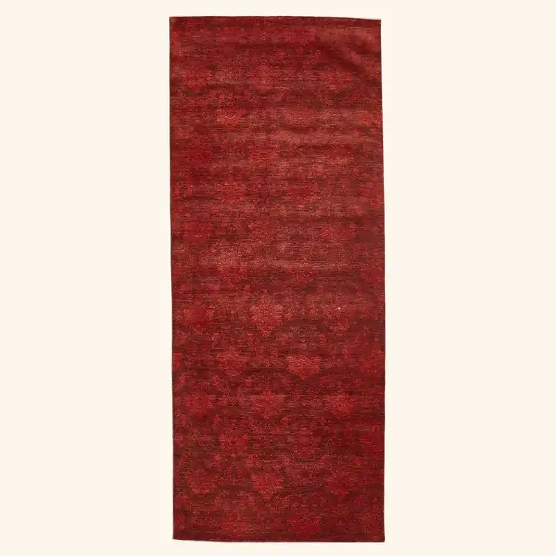 Red Samsara Wool Rug - 4'2" x 10'5"