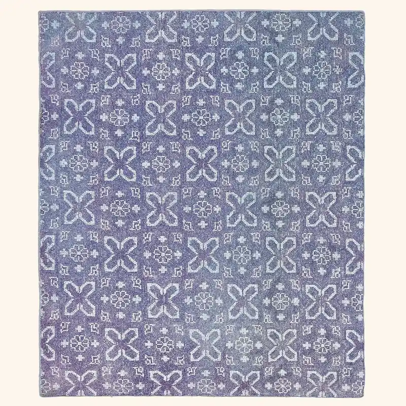 Purple Samsara Wool Rug - 3'5" x 4'2"